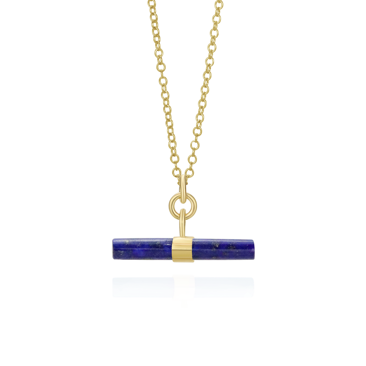 Large Gemstone T-Bar Pendant