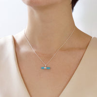Small Gemstone T-Bar Pendant