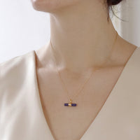 Small Gemstone T-Bar Pendant