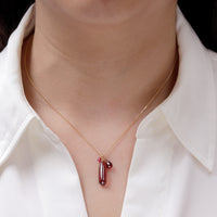 Long Teardrop Gemstone Cluster Pendant