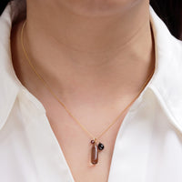 Long Teardrop Gemstone Cluster Pendant