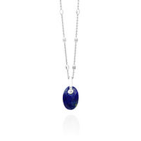 Faceted Oval Gemstone Charm