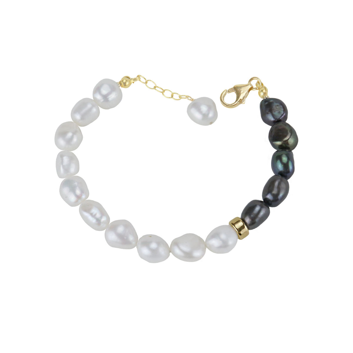 Contrasting Pearl Bracelet