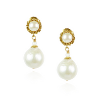 Textured Settings & Pearl Drop Earrings