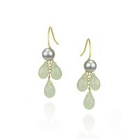 Pearl & Teardrop Cluster Earrings