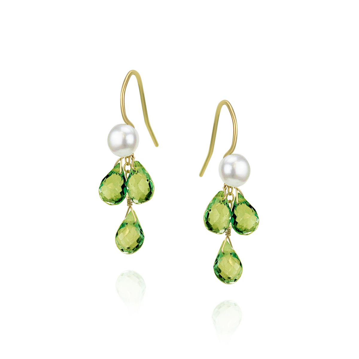 Pearl & Teardrop Cluster Earrings