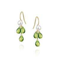 Pearl & Teardrop Cluster Earrings