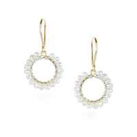 Pearl Wrapped Circular earrings