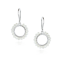 Pearl Wrapped Circular earrings