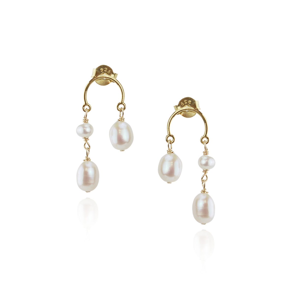 Double Drop Pearl Earrings