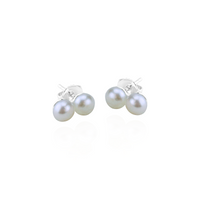 Small Double Pearl Studs