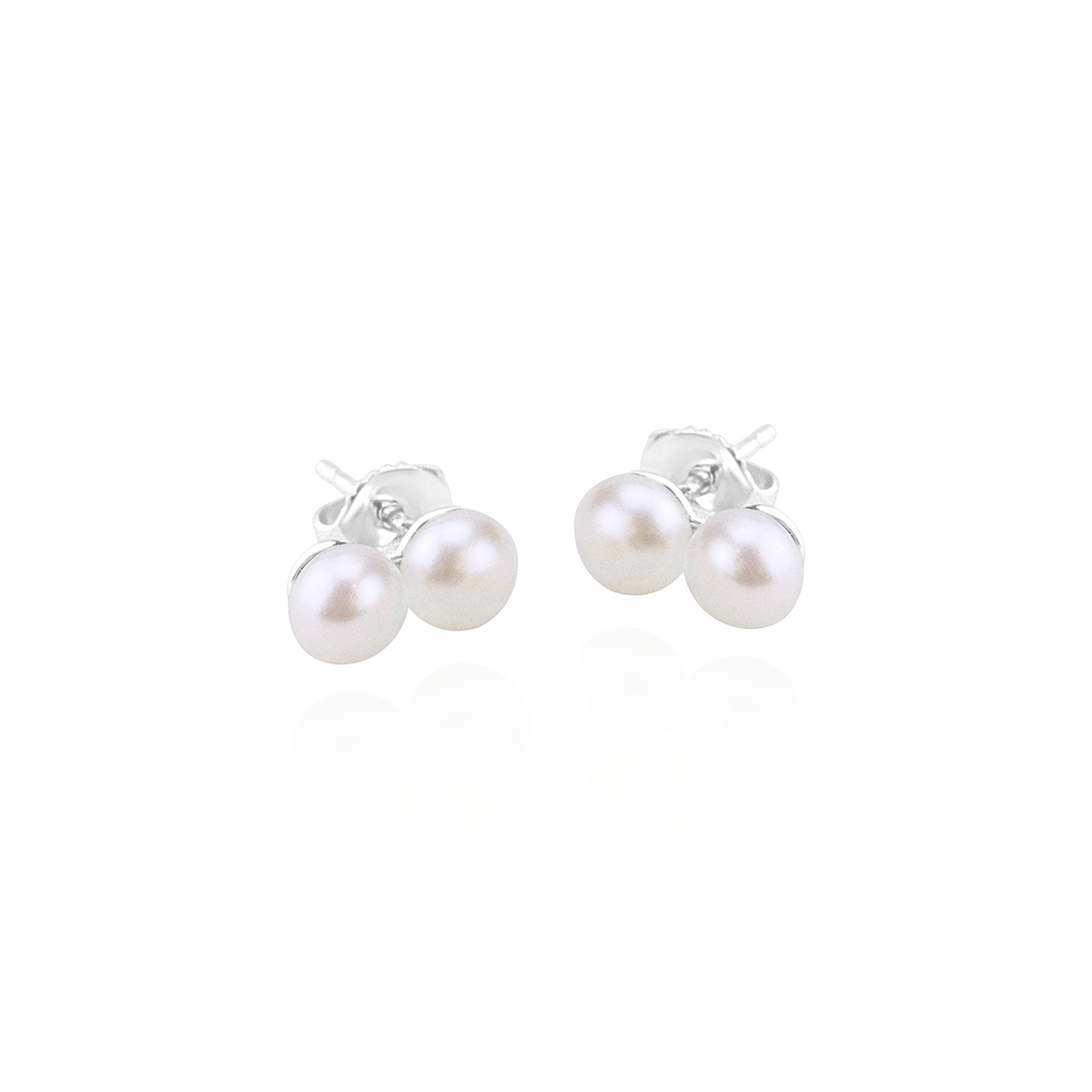 Small Double Pearl Studs