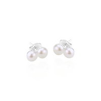 Small Double Pearl Studs