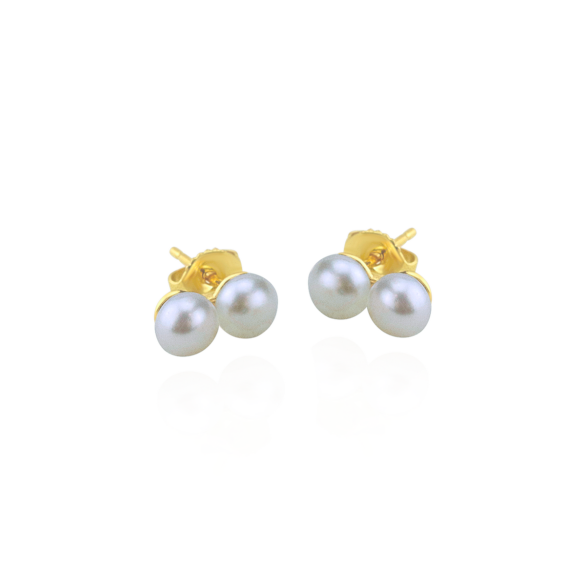 Small Double Pearl Studs