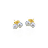 Small Double Pearl Studs