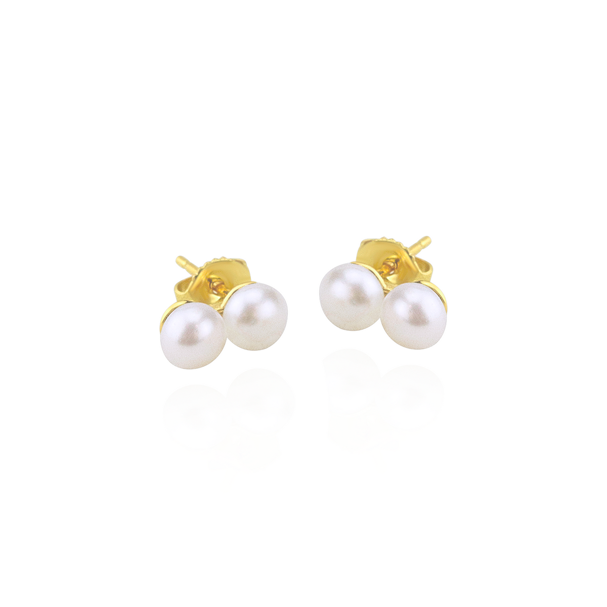Small Double Pearl Studs