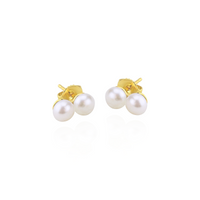 Small Double Pearl Studs