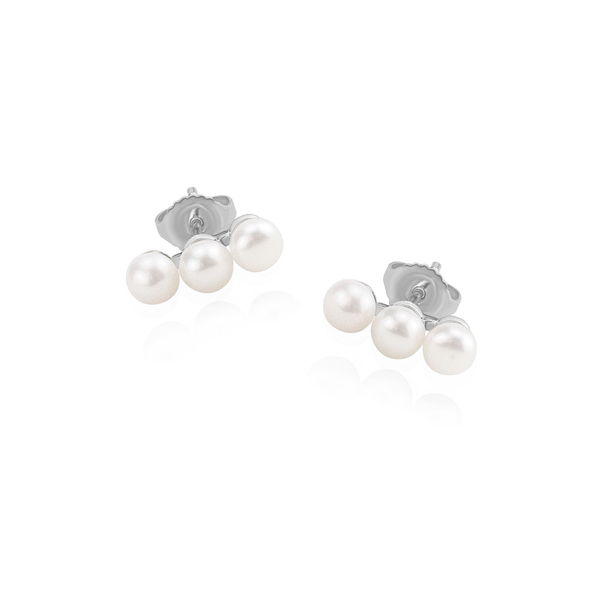Small Triple Pearl Studs