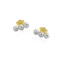 Small Triple Pearl Studs