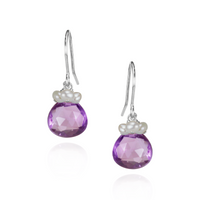 Pearl Cluster & Heart Gemstone Earrings