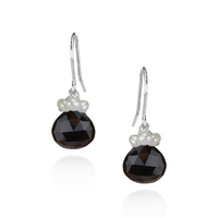 Pearl Cluster & Heart Gemstone Earrings