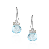 Pearl Cluster & Heart Gemstone Earrings