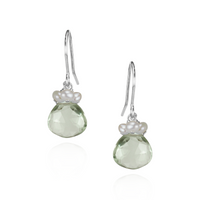 Pearl Cluster & Heart Gemstone Earrings