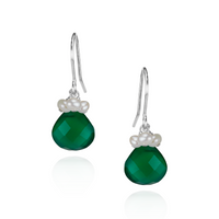 Pearl Cluster & Heart Gemstone Earrings