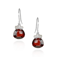 Pearl Cluster & Heart Gemstone Earrings