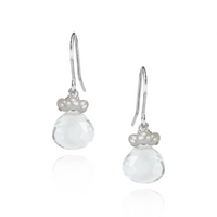 Pearl Cluster & Heart Gemstone Earrings