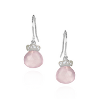 Pearl Cluster & Heart Gemstone Earrings
