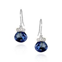 Pearl Cluster & Heart Gemstone Earrings
