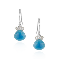 Pearl Cluster & Heart Gemstone Earrings