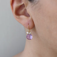 Pearl Cluster & Heart Gemstone Earrings