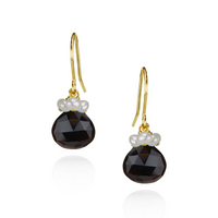 Pearl Cluster & Heart Gemstone Earrings