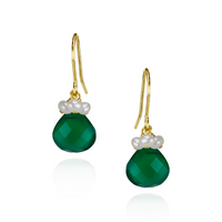 Pearl Cluster & Heart Gemstone Earrings
