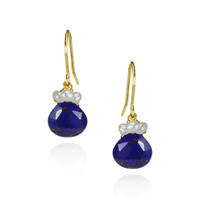 Pearl Cluster & Heart Gemstone Earrings