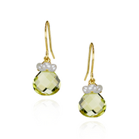 Pearl Cluster & Heart Gemstone Earrings