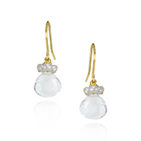 Pearl Cluster & Heart Gemstone Earrings