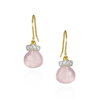Pearl Cluster & Heart Gemstone Earrings