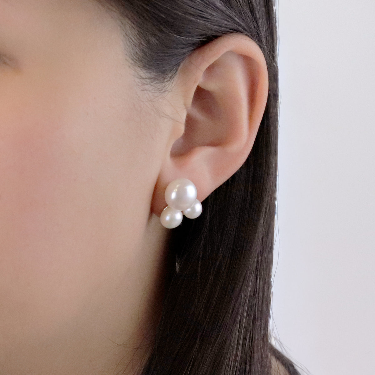 Triple Pearl Studs