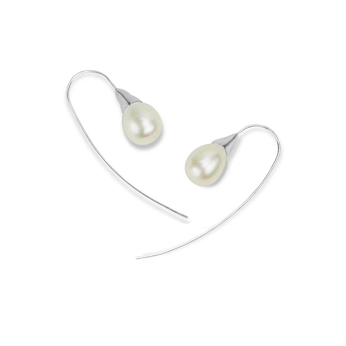 Flower Bud Pearl Earrings