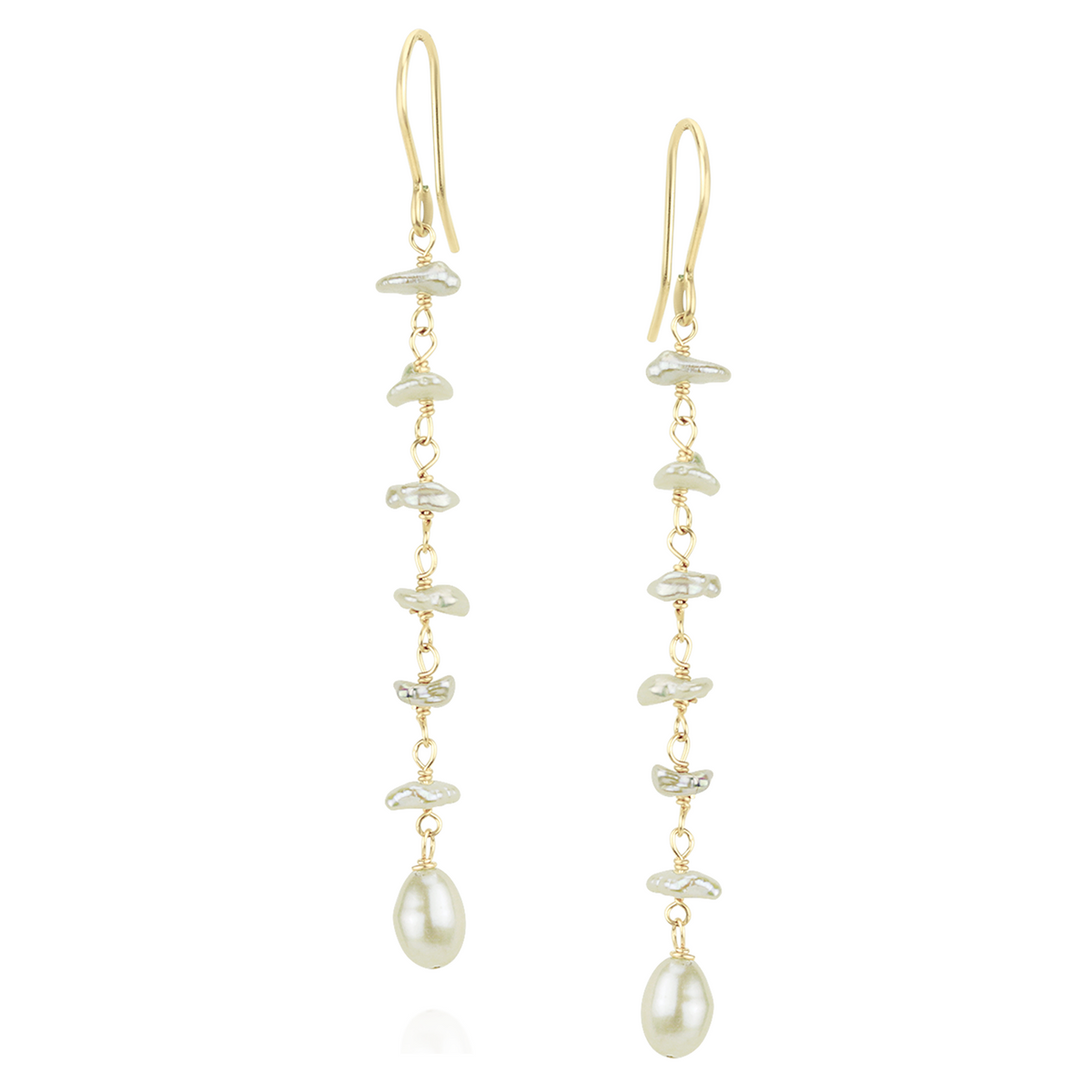 Long Petite Keshi Earrings