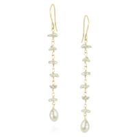 Long Petite Keshi Earrings