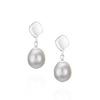 Ripple Textured Pearl Earrings