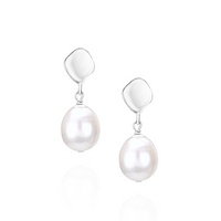 Ripple Textured Pearl Earrings