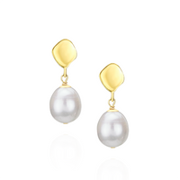 Ripple Textured Pearl Earrings