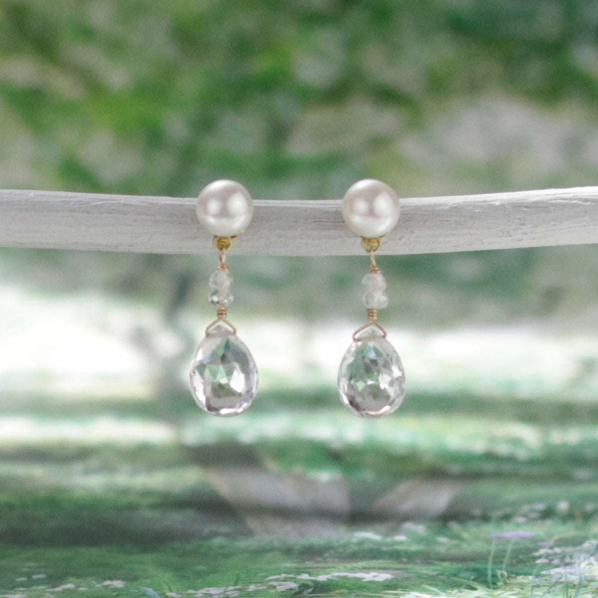 Rock Crystal Drop Earrings