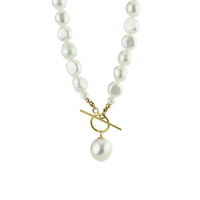 Baroque Pearl Toggle Necklace