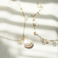 Coin Pearl Pendant Necklace